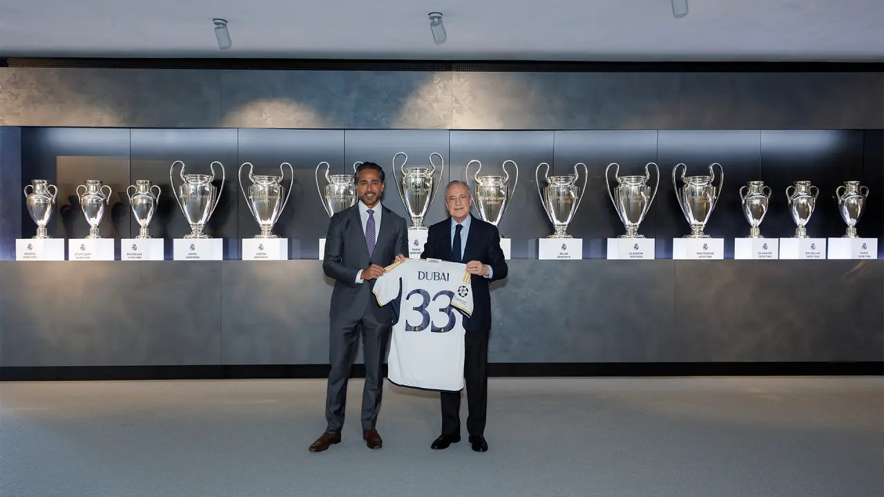 El Real Madrid y Visit Dubai anuncian acuerdo de patrocinio global