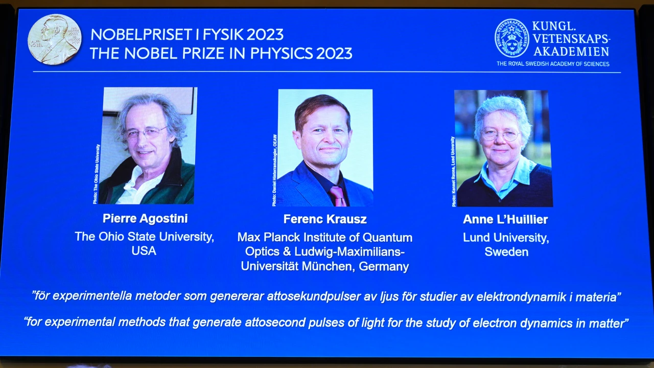 Dan Nobel de Física a Agostini, Krausz y L’Huillier por el ‘attosegundo’, el instante más corto de tiempo