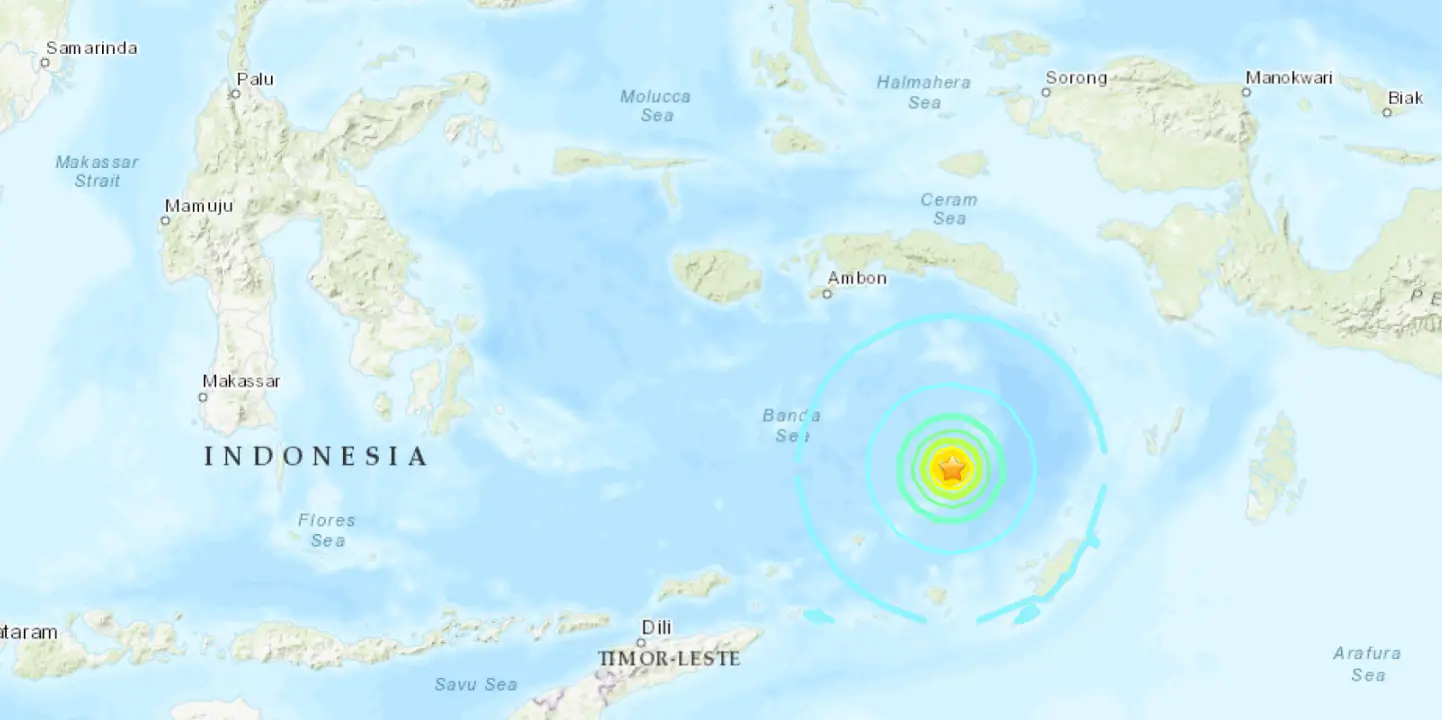 Sismo en Indonesia de magnitud 7; no hay reporte de víctimas