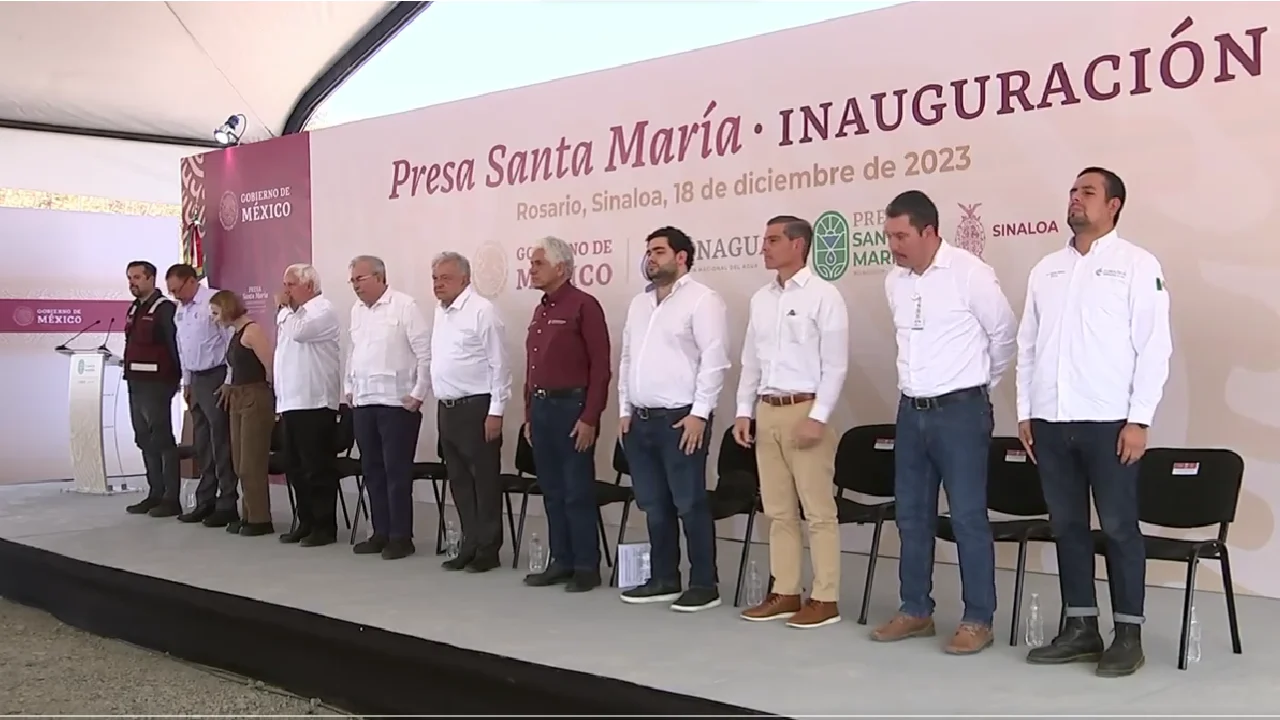 Inauguran presa en Sinaloa entre estrenos de obras públicas