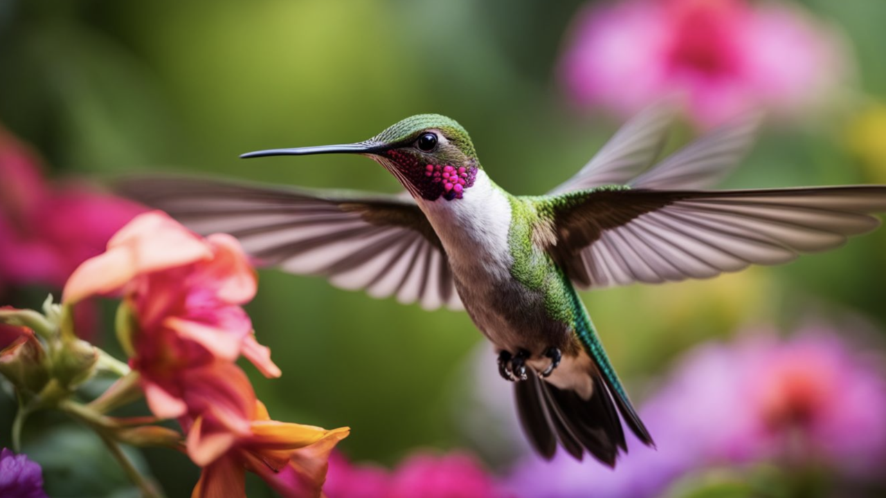 Un agudo sentido del tacto permite a los colibríes flotar sobre las flores sin rozarlas