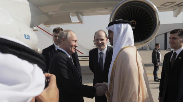 Putin avión Emiratos Árabes Unidos
