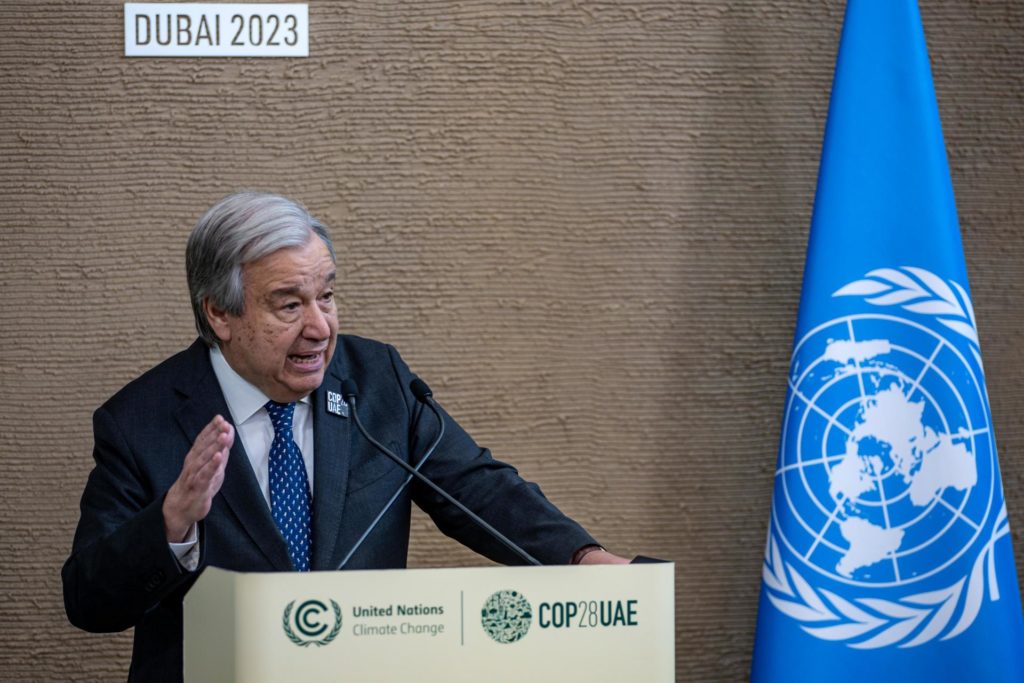 Antonio Guterres ONU COP28 combustibles fósiles