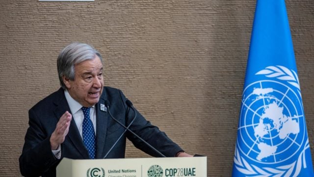 Antonio Guterres ONU COP28 combustibles fósiles