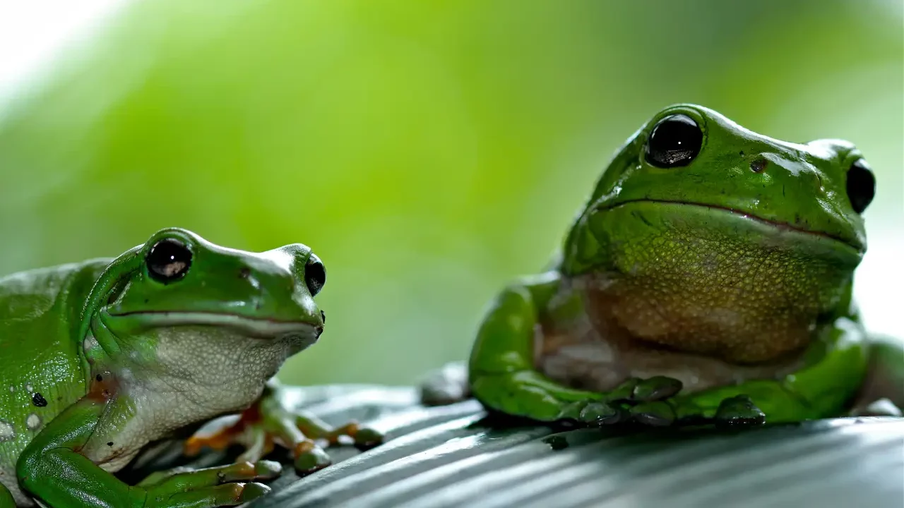 Estudio revela que las ranas hembra guiñan el ojo a los machos para coquetear
