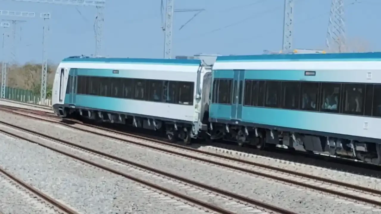 Reportan descarrilamiento de un vagón del Tren Maya
