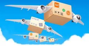 Temu Shein transporte aéreo