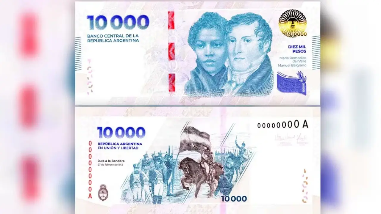 Argentina pone en circulación billetes de 10,000 pesos ante alta inflación. Noticias en tiempo real