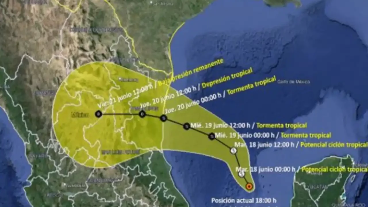 Alerta por potencial ciclón tropical: tocaría tierra el jueves en Tamaulipas