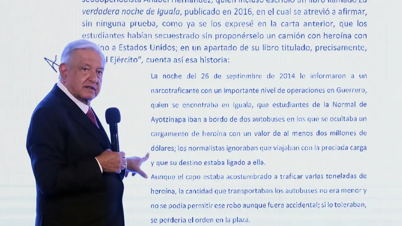 AMLO justifica en una carta la falta de mayores avances sobre el caso Ayotzinapa