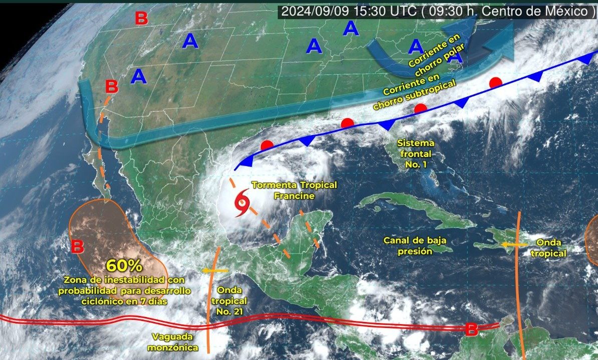 Autoridades alertan sobre Francine, tercera tormenta tropical de la temporada en el Atlántico