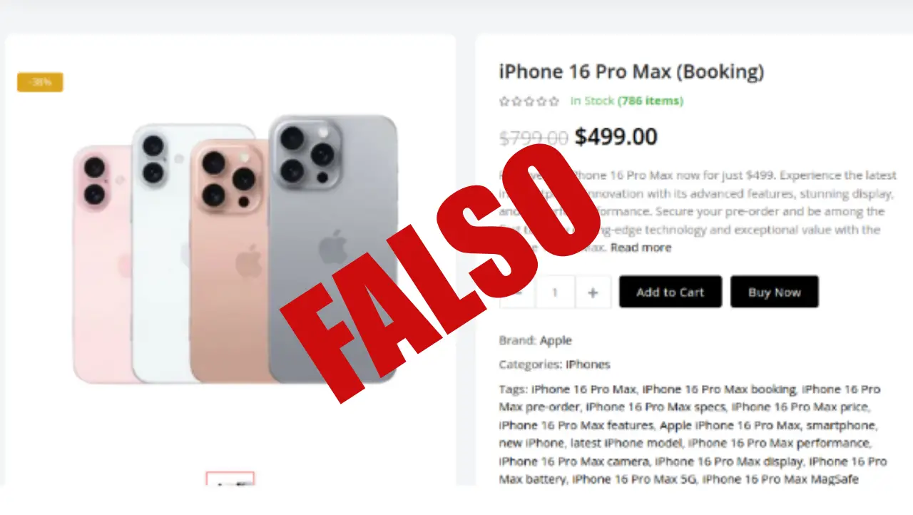 Ya hay ofertas falsas del iPhone 16 tras lanzamiento, alertan especialistas en ciberseguridad