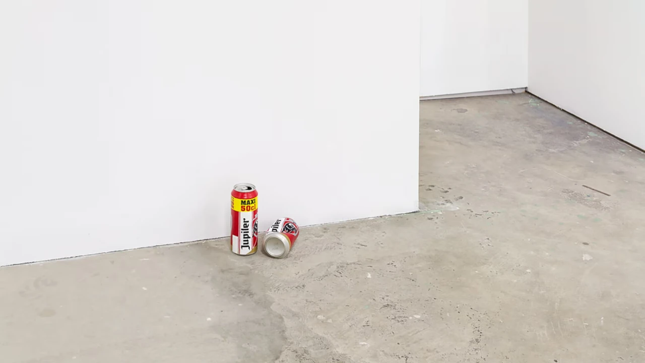 Trabajador en museo confunde obra de arte de latas de cerveza con desechos y la tira a la basura