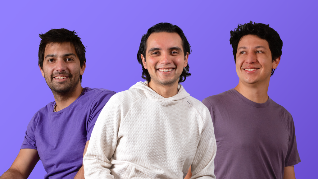 Manuel Andere - CTO, Arturo Sánchez - CEO y Sebastián Jiménez - CPO. Fundadores de Sofía. Foto: Sofía app.