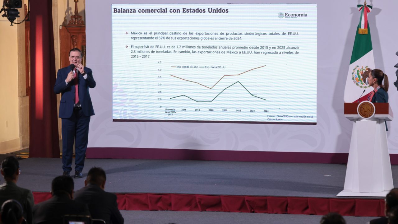 México buscará consultas con EU por los ‘injustos’ aranceles de Trump al acero y aluminio