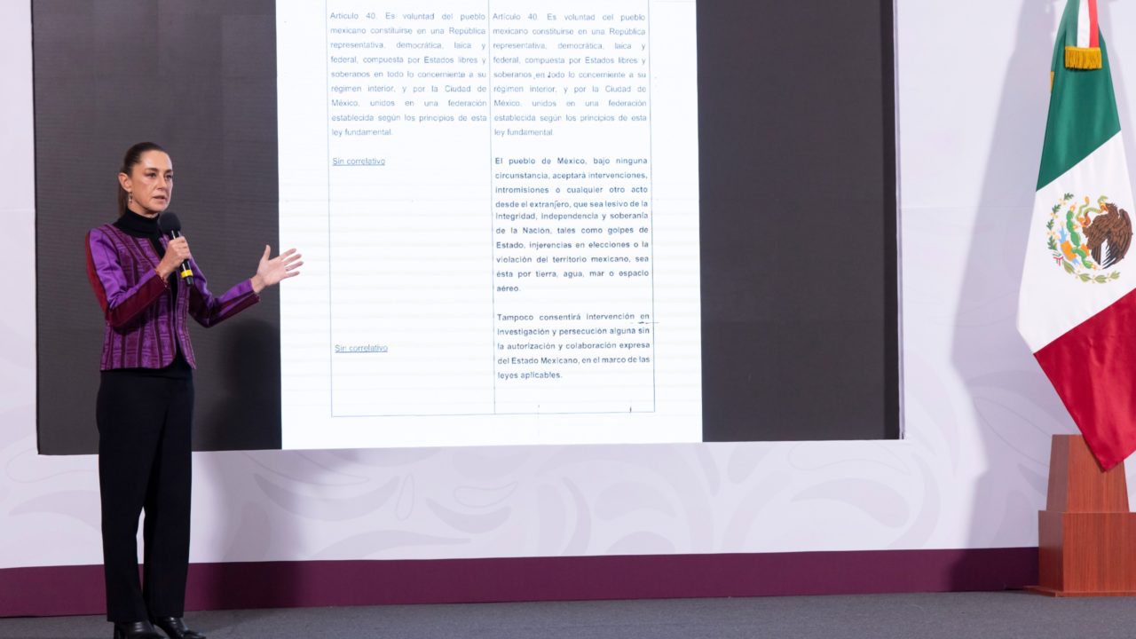 Sheinbaum anuncia reformas contra intromisión de EU tras designar terroristas a cárteles