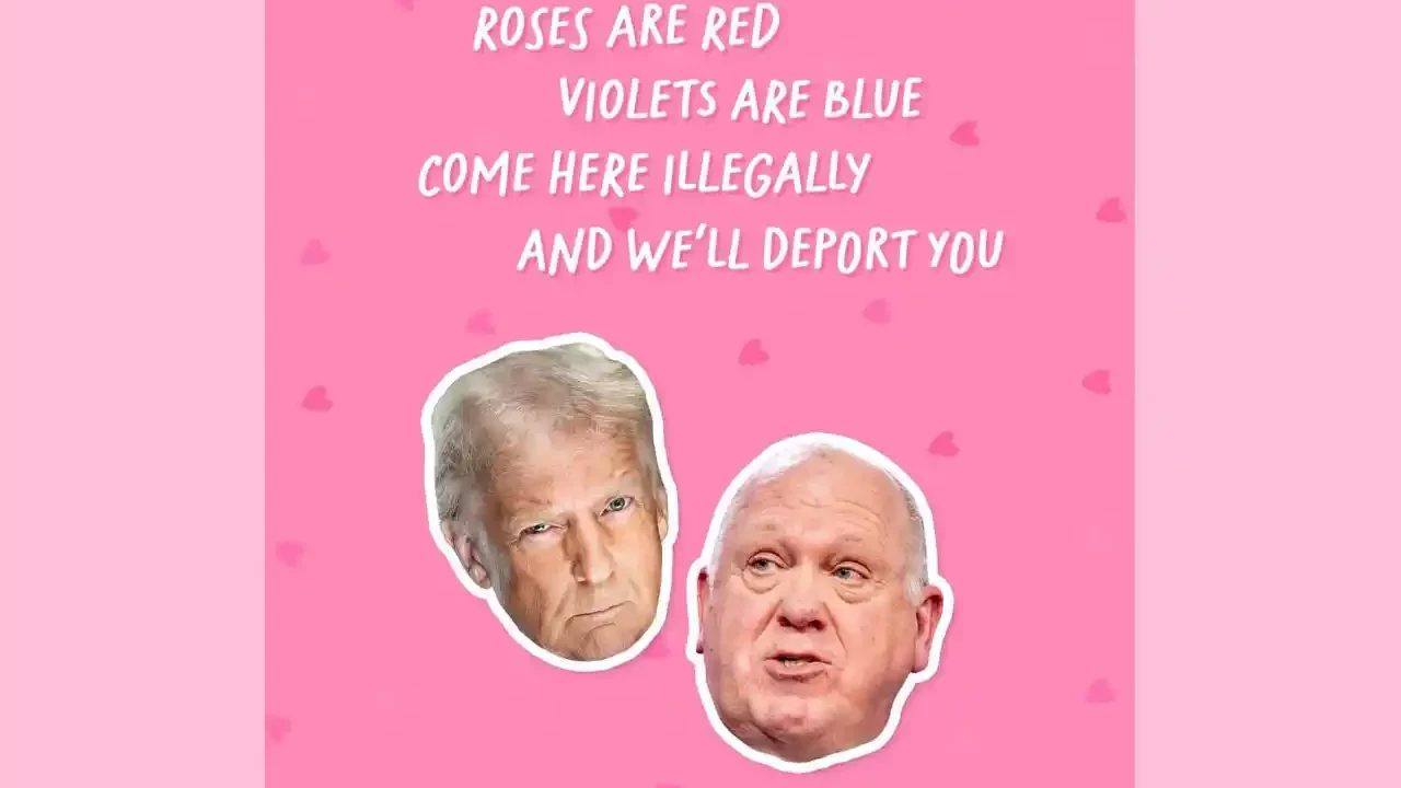 ‘Ven aquí ilegalmente y te deportaremos’: mensaje de Trump por San Valentín
