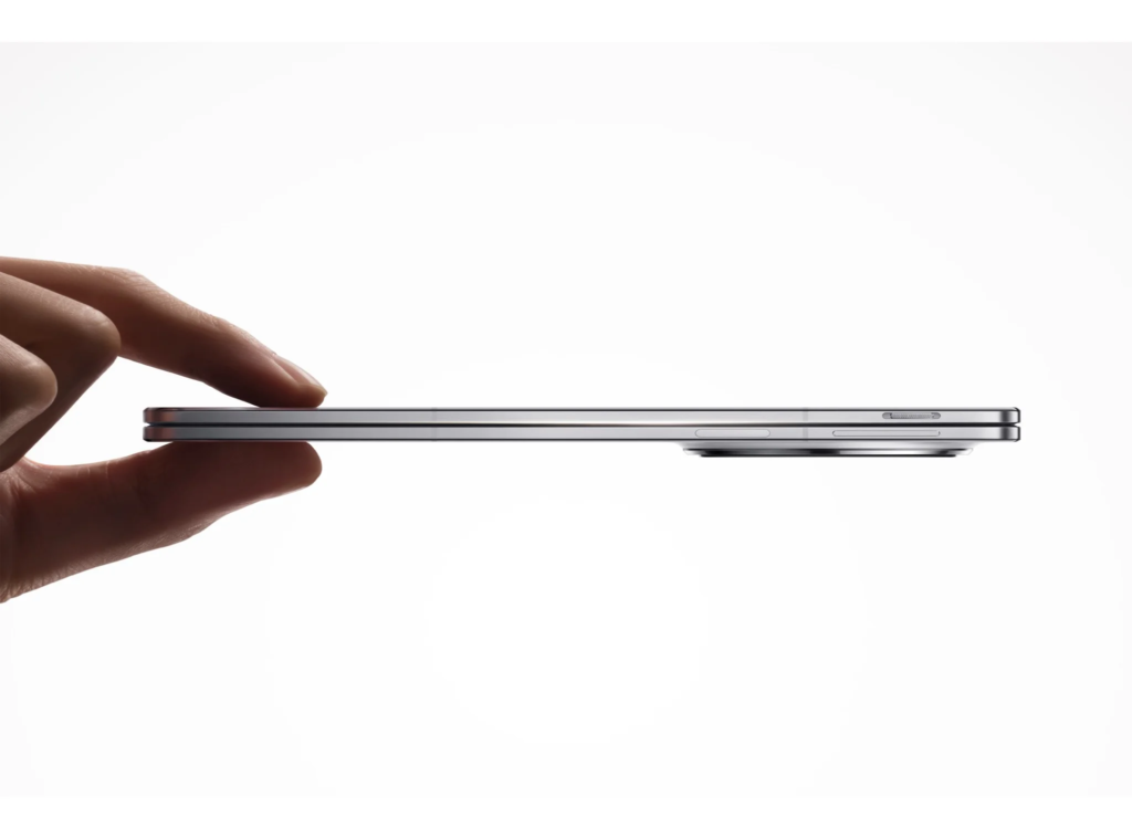 El OPPO Find N5 mide solo 8,93 mm de grosor y pesa 229 g.