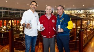 Daniel Cocenzo, presidente de Grupo Modelo, Valentín Diez Morodo, dueño del Toluca FC y Emilio Azcárraga Jean, dueño del Club América.