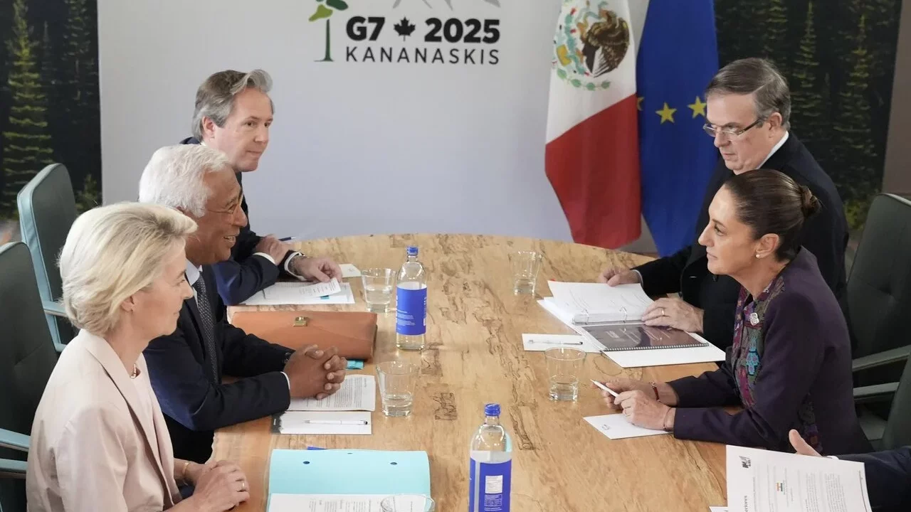Sheinbaum cierra el G7 con reuniones con la UE e India pero sin ‘cara a cara’ con Trump