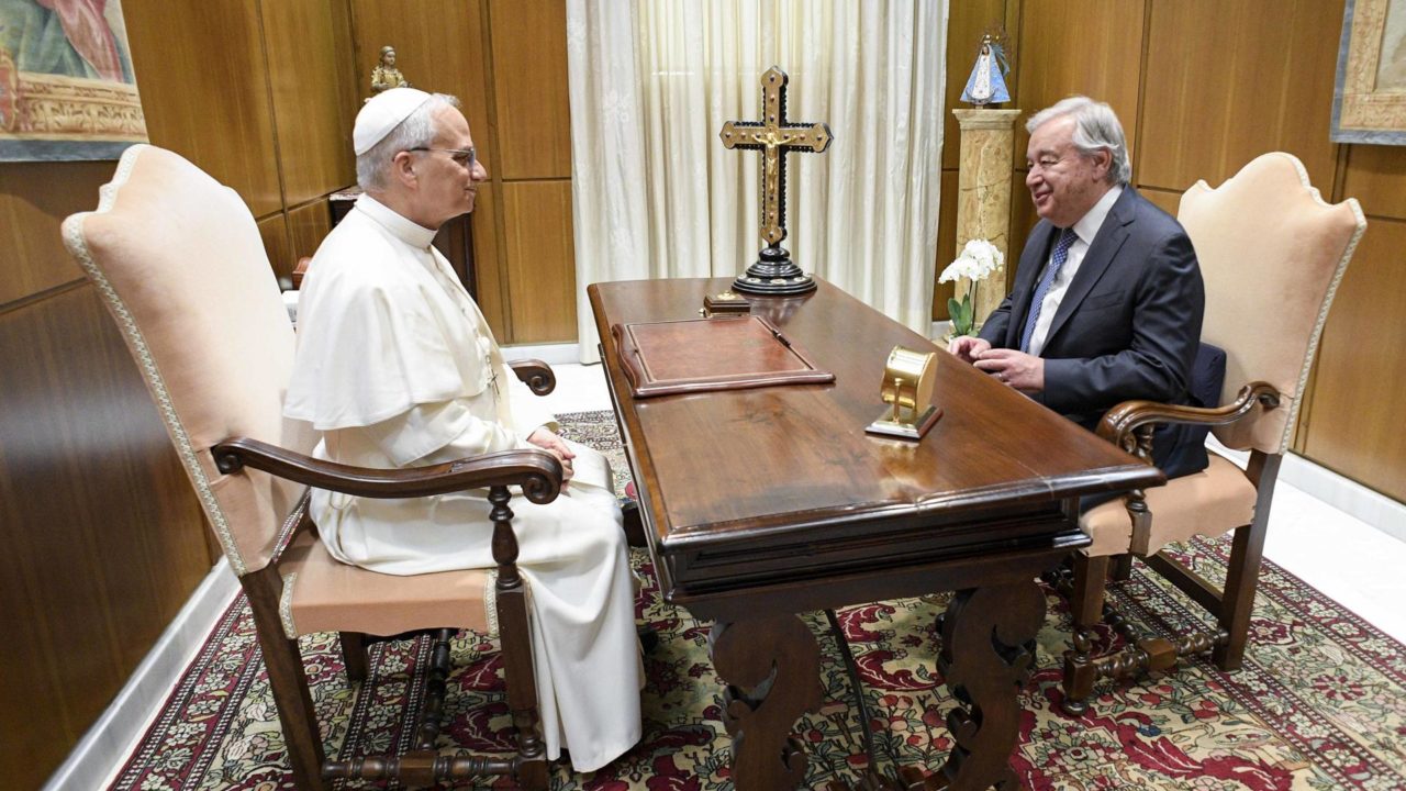 Papa León XIV recibe a Guterres para respaldar a la ONU en la búsqueda de la paz en el mundo