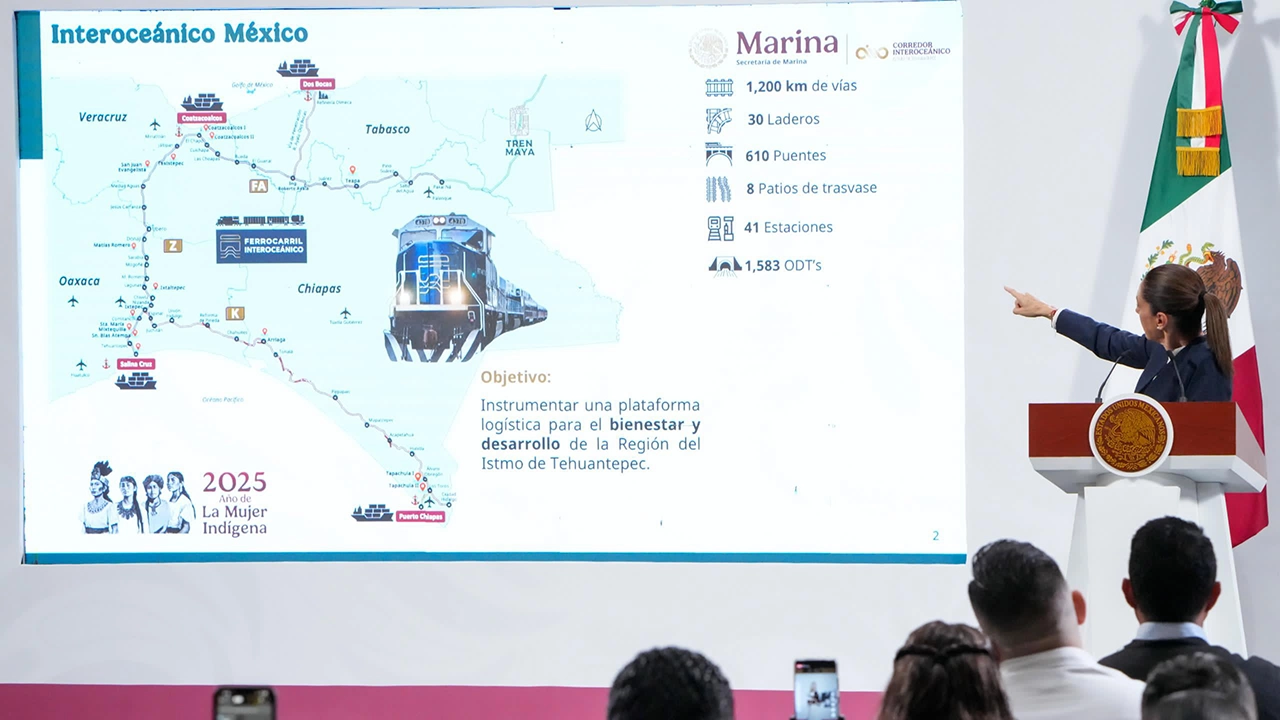 Gobierno de Sheinbaum planea concluir el Corredor Interoceánico a mediados de 2026