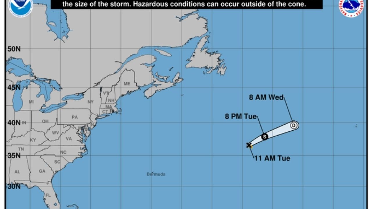 Se forma la tormenta tropical Andrea, el primer ciclón de la temporada del Atlántico
