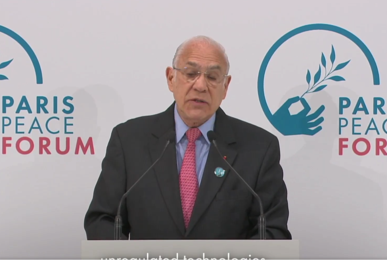 Ángel Gurría, presidente del Foro de París por la Paz, dice que ‘el mundo va para peor’