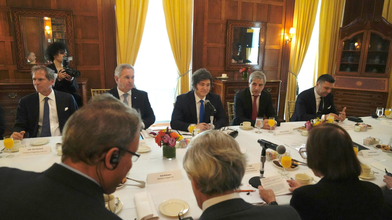 Milei se reúne con empresarios en Nueva York, entre ellos los de Morgan Stanley o Pfizer