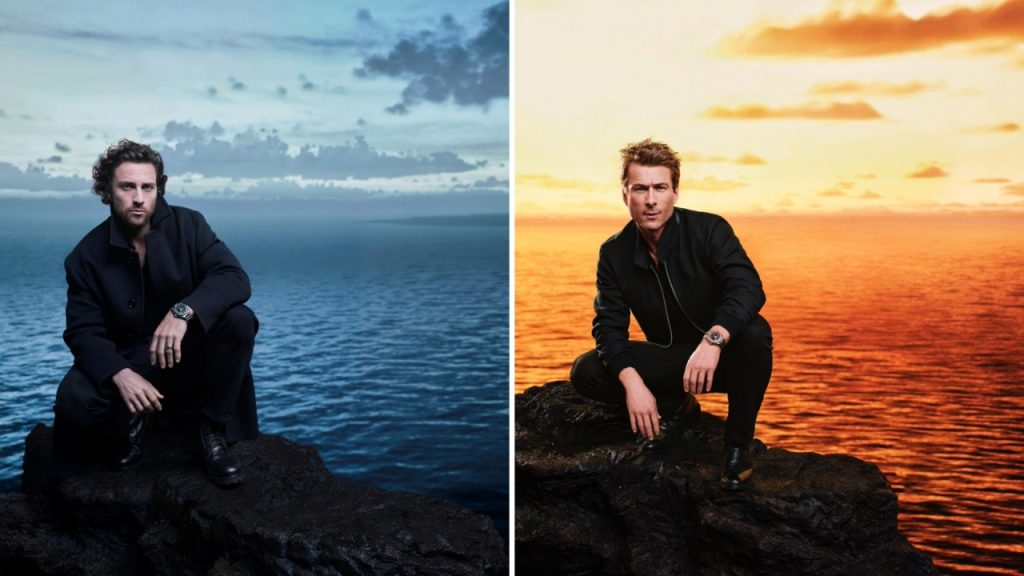Glen Powell y Aaron Taylor-Johnson protagonizan el lanzamiento de Omega Planet Ocean
