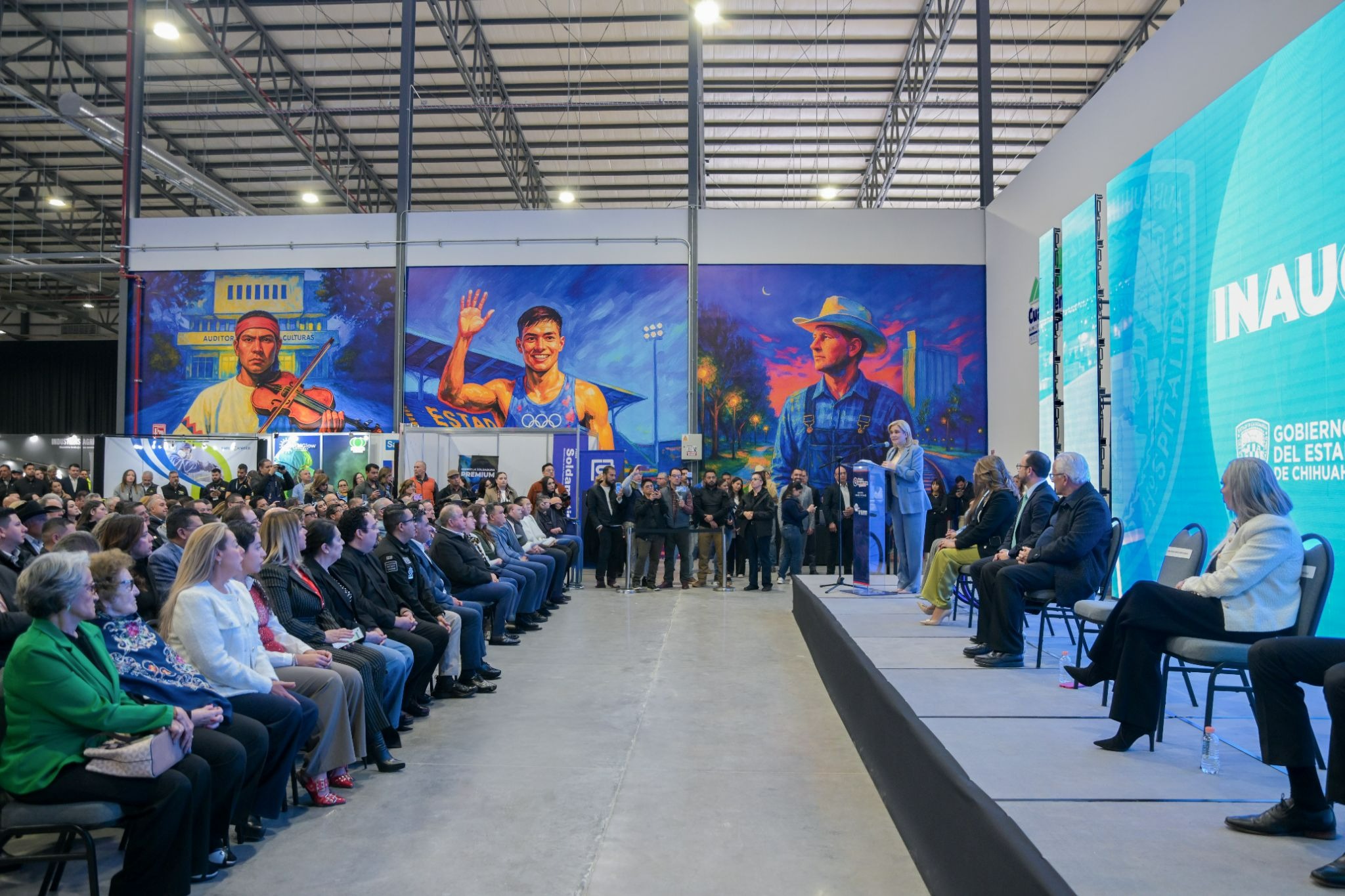 Inauguración del Centro de Convenciones “Tres Culturas”, Ciudad Cuauhtémoc, Chihuahua. 