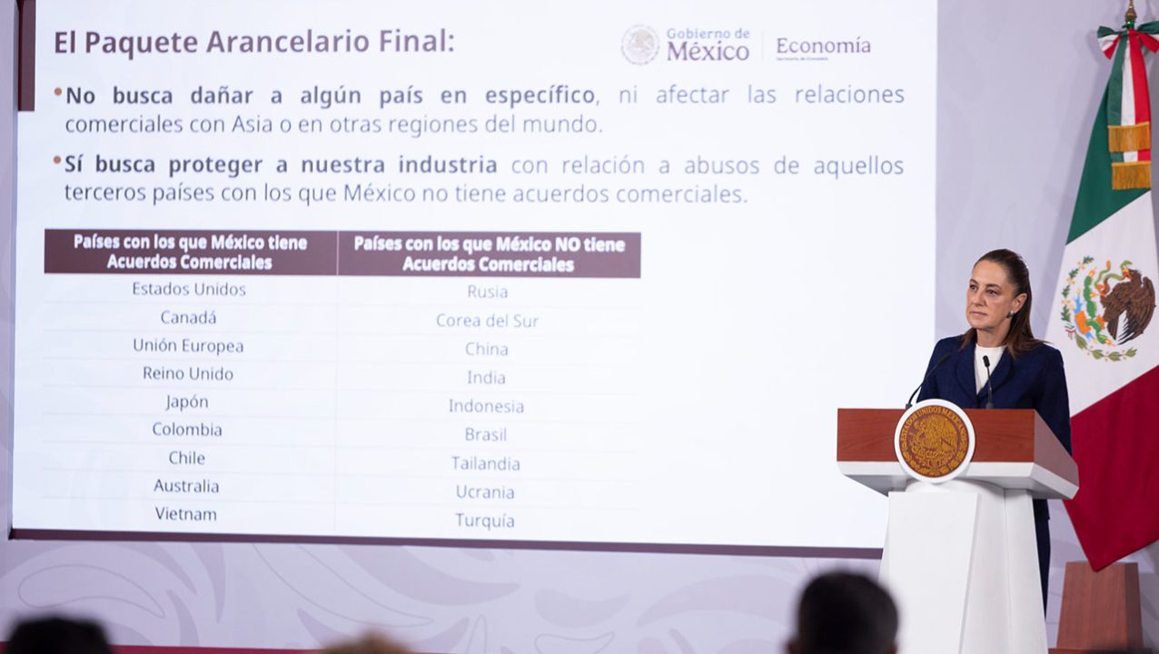 La nueva barrera arancelaria de México entrará en vigor el 1 de enero de 2026