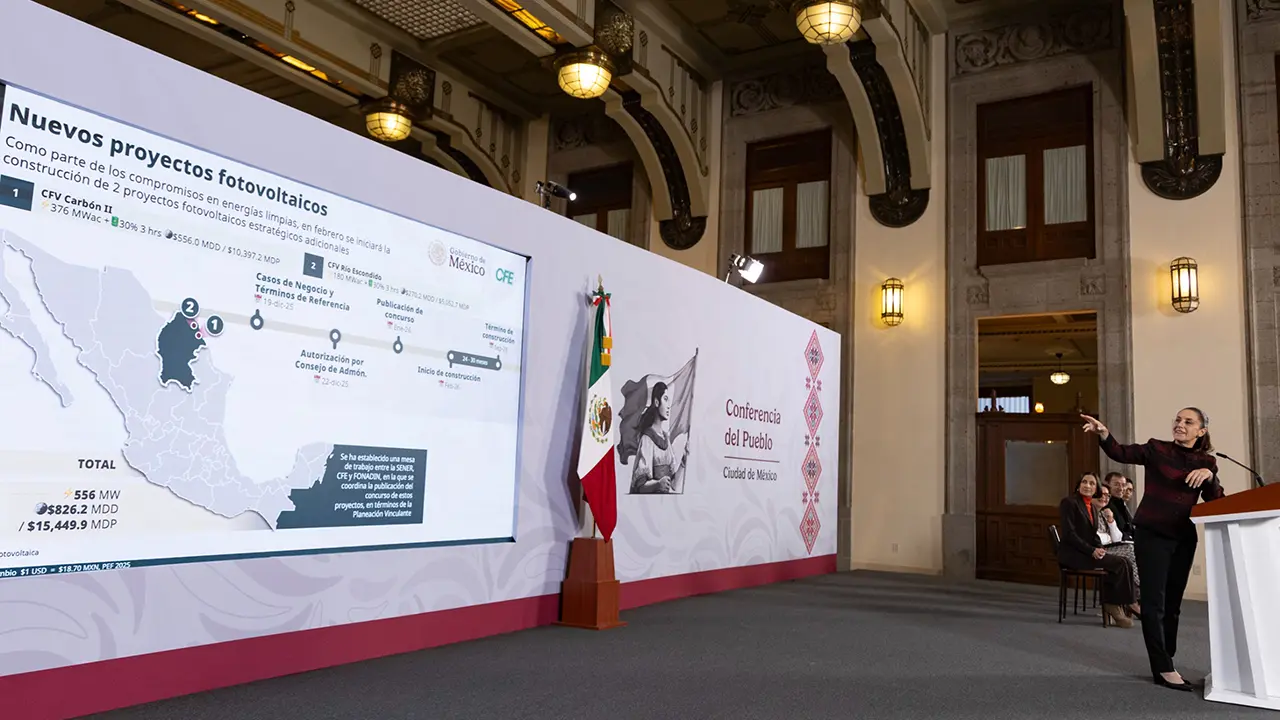 Gobierno de Sheinbaum anuncia inversiones públicas y privadas de 12,000 mdd en energía eléctrica