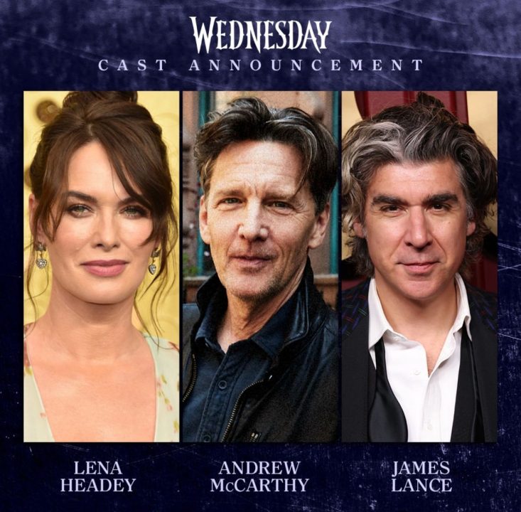 Lena Headey, Andrew McCarthy y James Lance se unen a tercera entrega de ‘Wednesday’