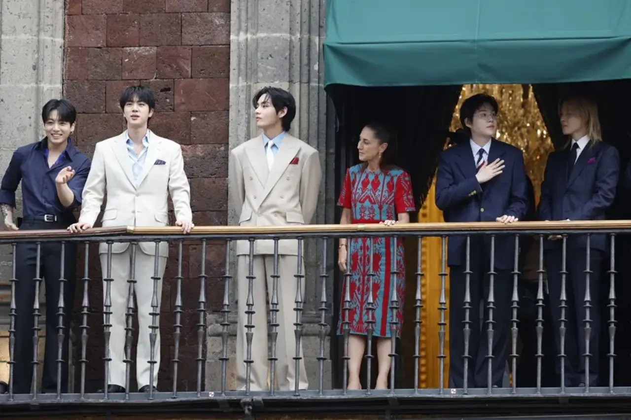 BTS muestra en un video los detalles de su encuentro con Sheinbaum en el Palacio Nacional
