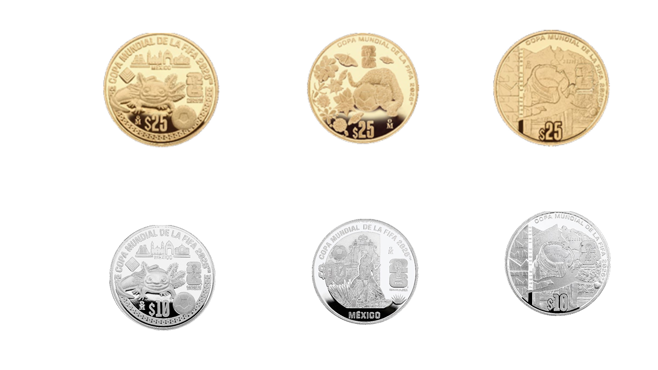 Banxico lanza 12 monedas sobre el Mundial 2026