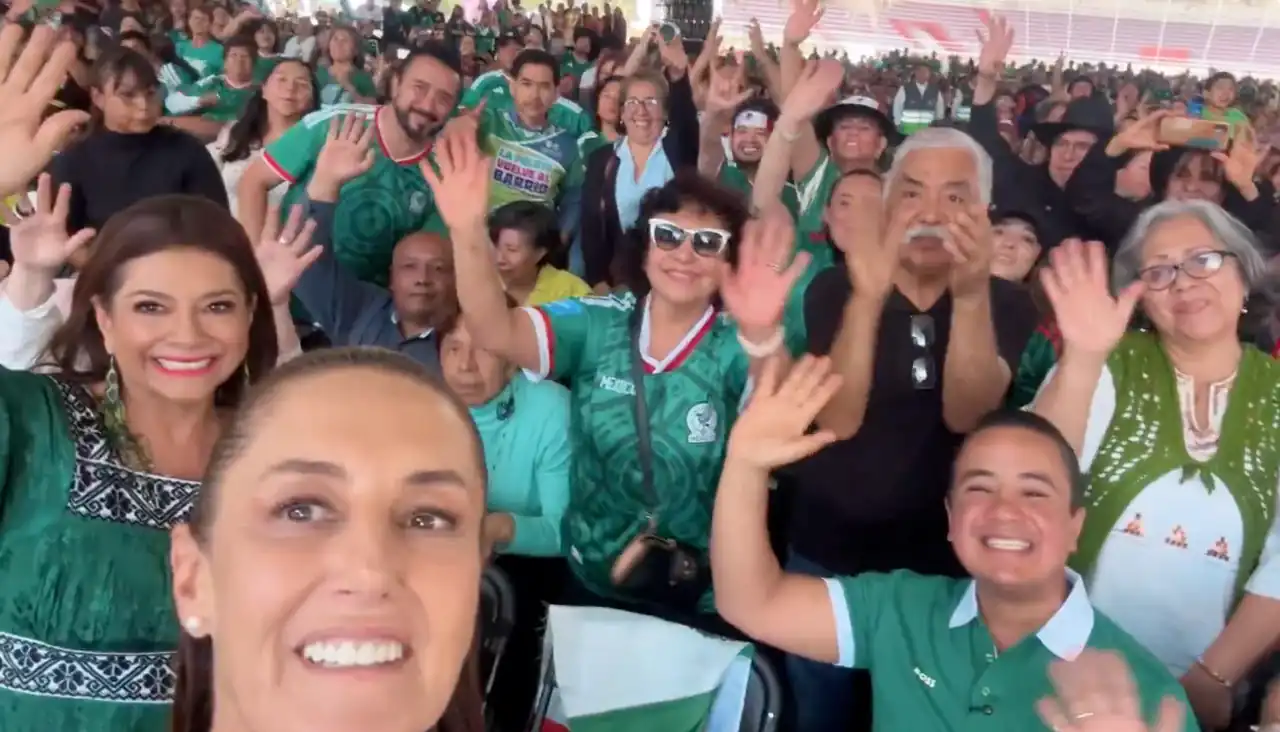 Sheinbaum comparte video en el Deportivo Hermanos Galeana en GAM donde verá la inauguración del Mundial