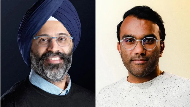 Karandeep Anand, CEO de Character AI (izquierda) y Keith Peiris (derecha), CEO de Lightfield IA de personajes, Lightfield