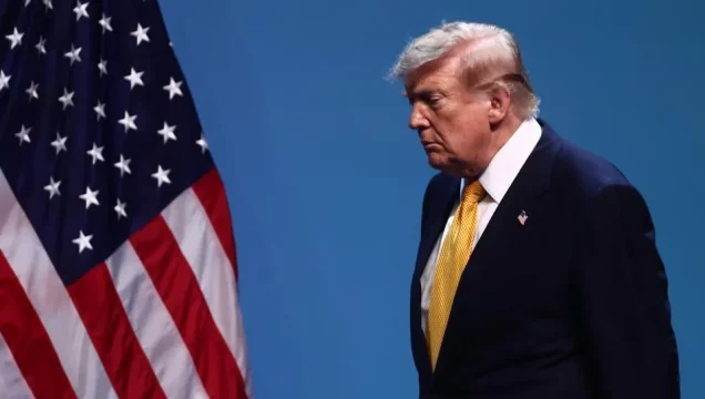 El presidente Donald Trump durante una rueda de prensa en la Cumbre de la OTAN en Ankara, Turquía, el 8 de julio de 2026. (Foto de Jakub Porzycki/NurPhoto vía Getty Images