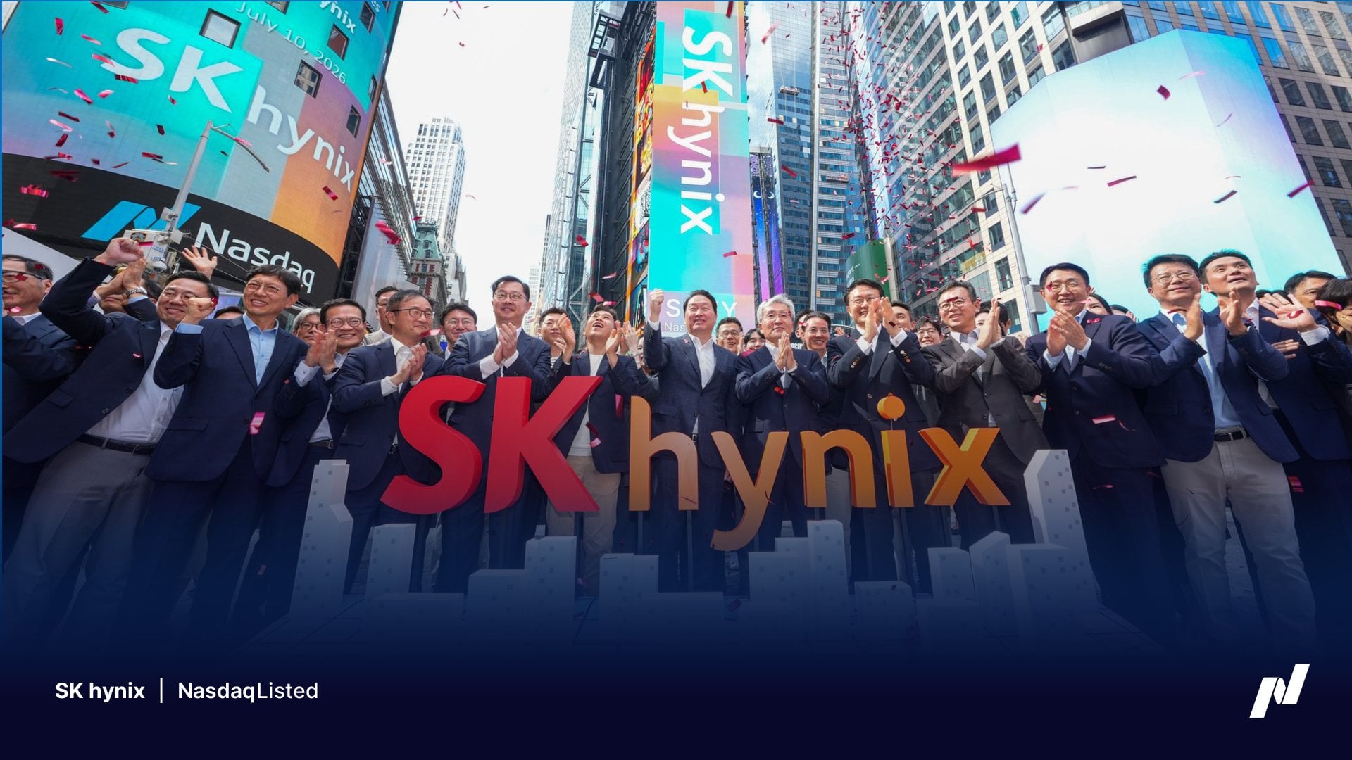 Surcoreana SK Hynix cierra primer día en Wall Street con alza de 13.08%